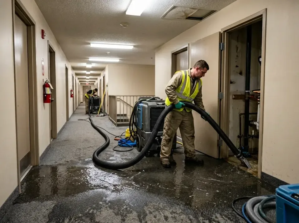 multi-unit-apartment-hallway-f-005 — frequently asked questions, Emergency Burst Pipe Water Extraction & Removal in Blennerh…